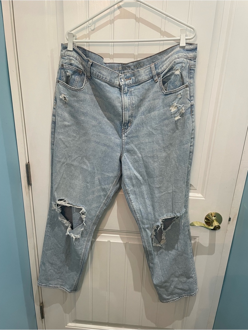 American Eagle Outfitters Light Blue Stretch Denim Jeans plus size